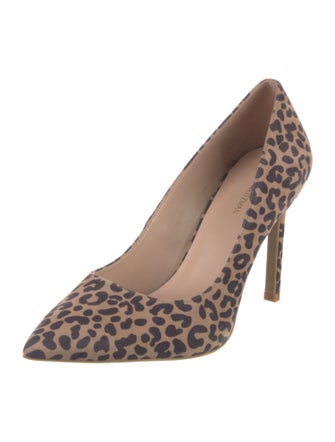 Stuart Weitzman Suede Animal Print Pumps