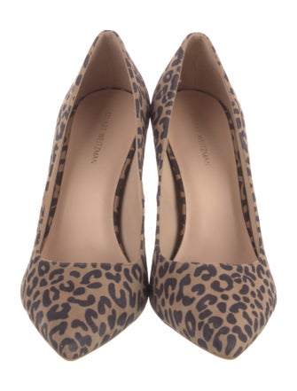 Stuart Weitzman Suede Animal Print Pumps
