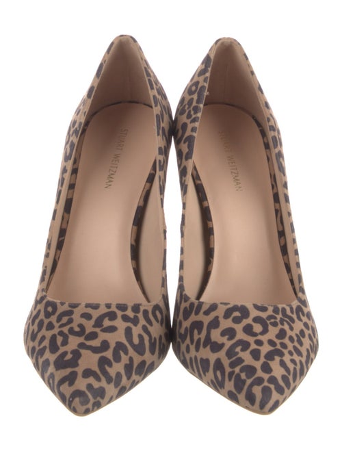 Stuart Weitzman Suede Animal Print Pumps