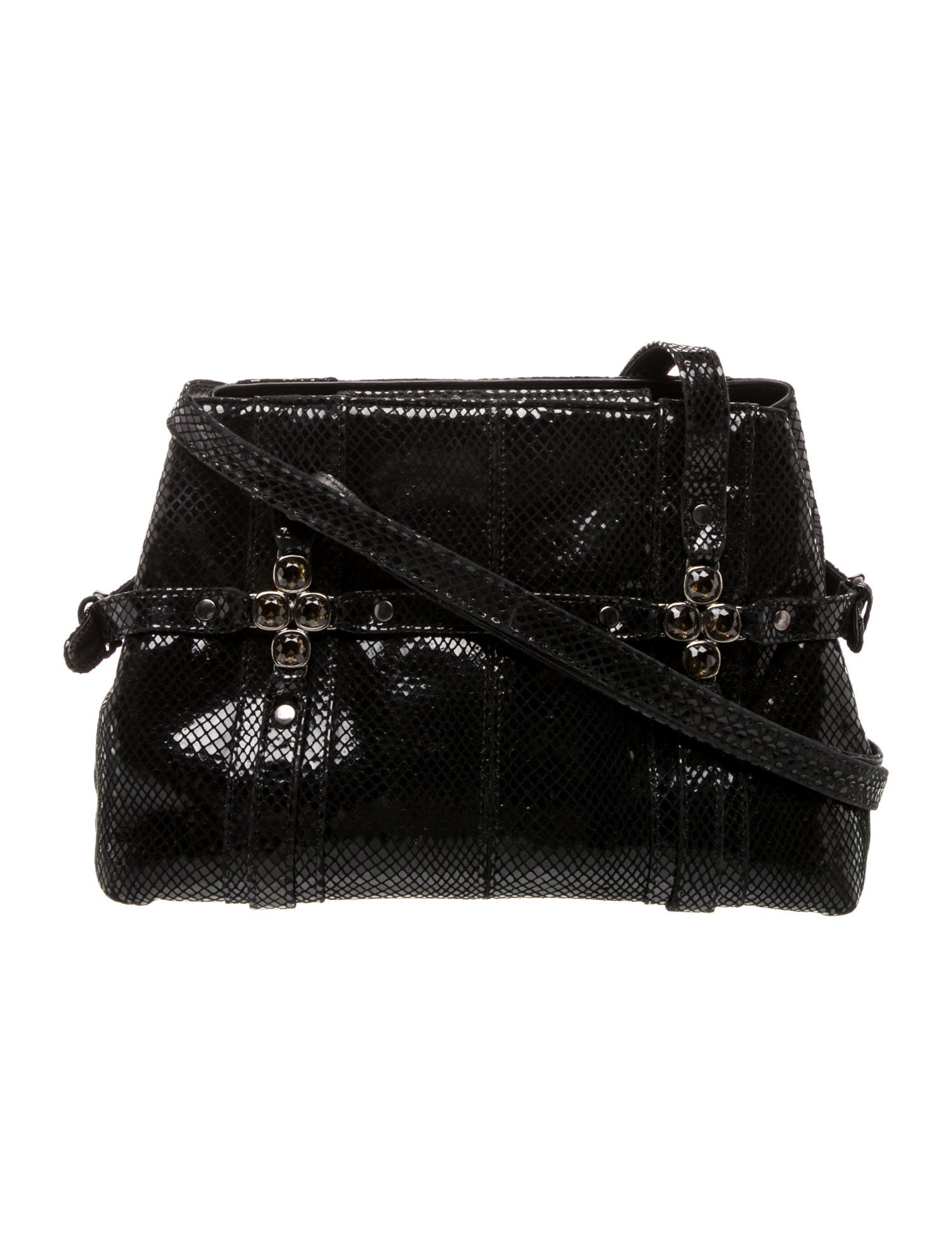 Stuart Weitzman Embossed Leather Shoulder Bag