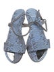 Stuart Weitzman Snakeskin Chain-Link Accents Slingback Sandals
