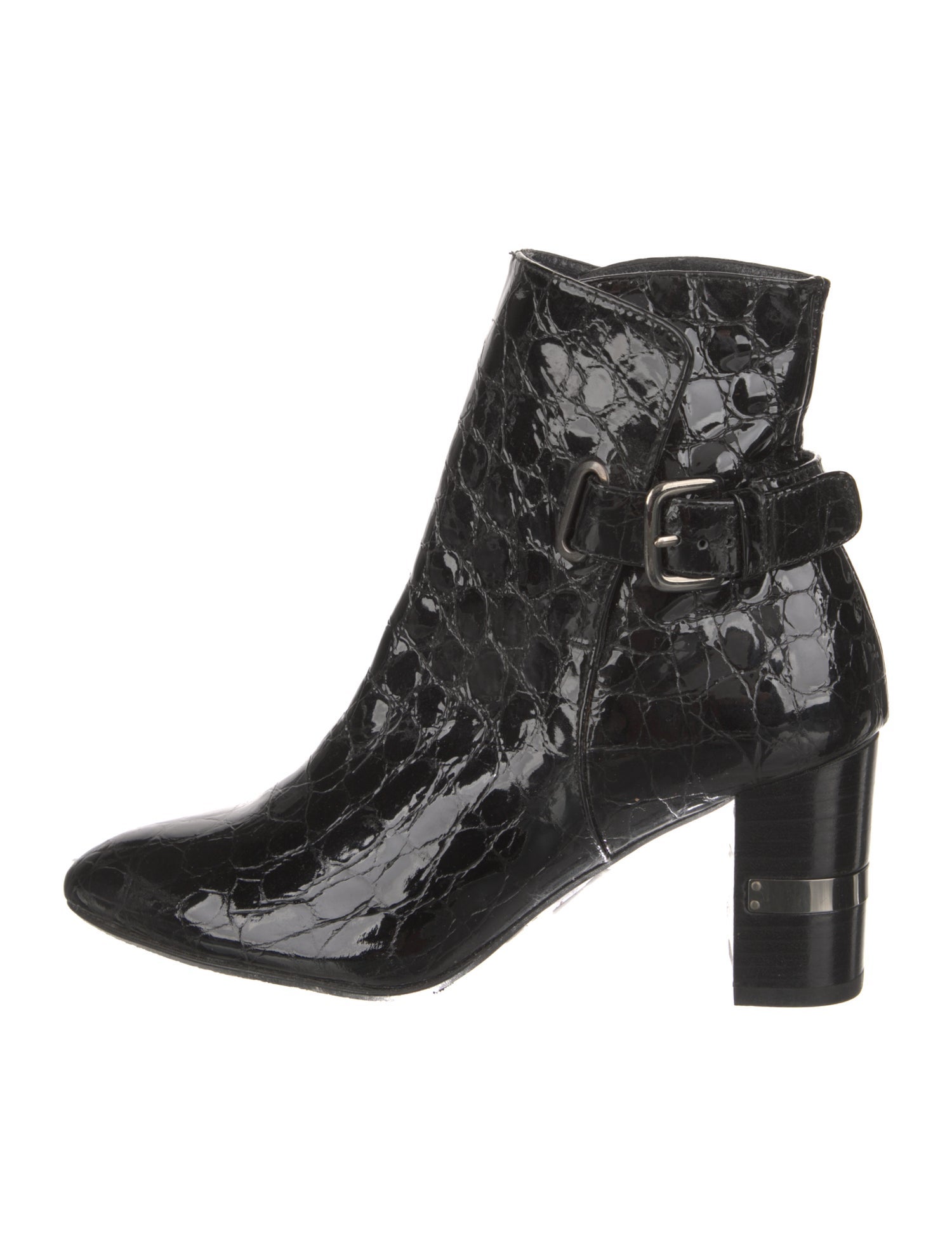 Stuart Weitzman Embossed Leather Printed Boots