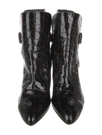 Stuart Weitzman Embossed Leather Printed Boots