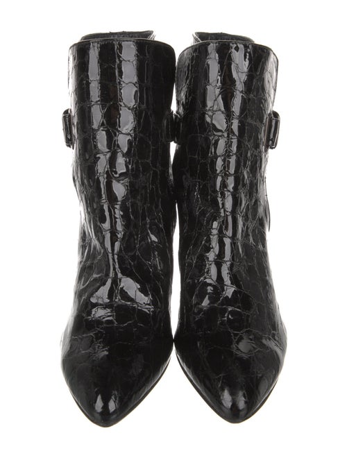 Stuart Weitzman Embossed Leather Printed Boots