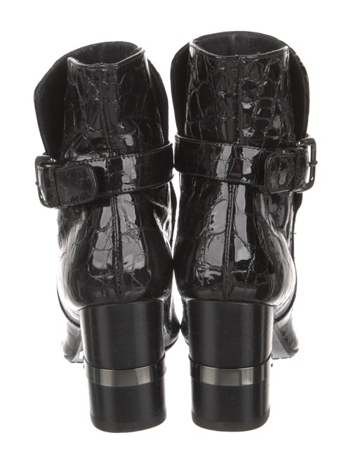 Stuart Weitzman Embossed Leather Printed Boots