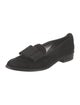 Stuart Weitzman Suede Bow Accents Loafers