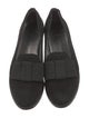 Stuart Weitzman Suede Bow Accents Loafers