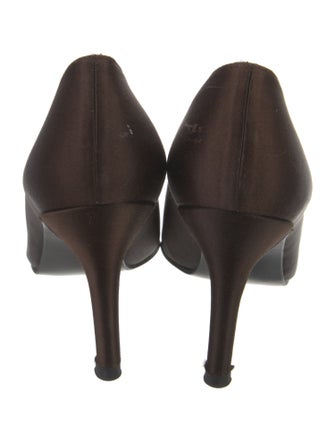 Stuart Weitzman Satin Crystal Embellishments Pumps