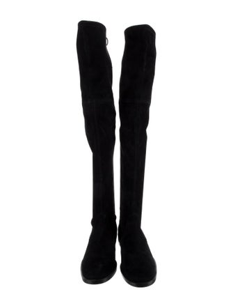 Stuart Weitzman Suede Lace-Up Boots