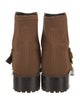 Stuart Weitzman Suede Colorblock Pattern Moto Boots