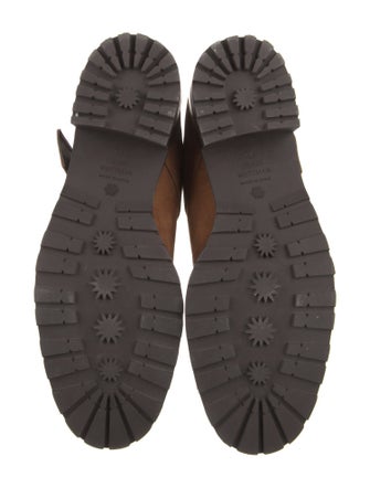 Stuart Weitzman Suede Colorblock Pattern Moto Boots