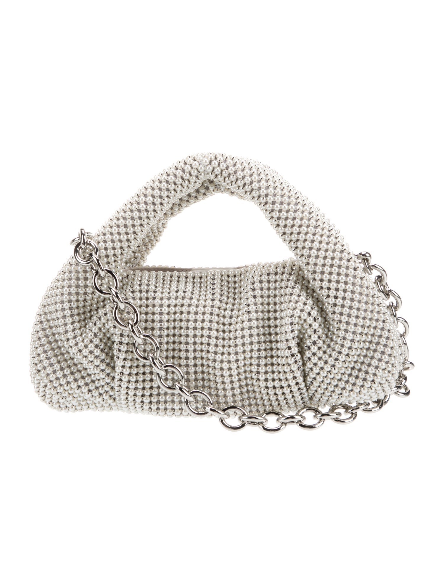 Stuart Weitzman Faux Pearl Top Handle Bag w/ Tags