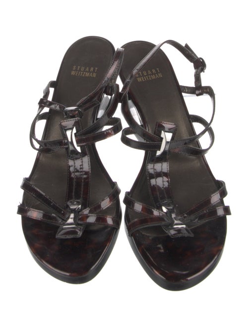 Stuart Weitzman Patent Leather Slingback Sandals