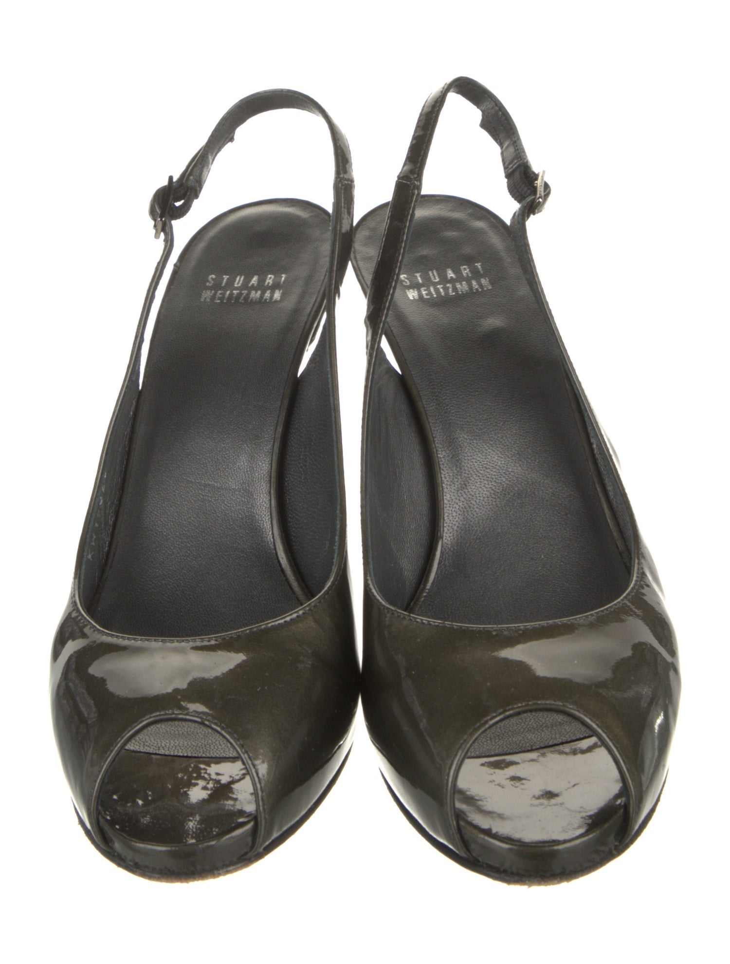 Stuart Weitzman Patent Leather Slingback Pumps