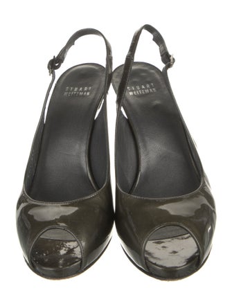 Stuart Weitzman Patent Leather Slingback Pumps