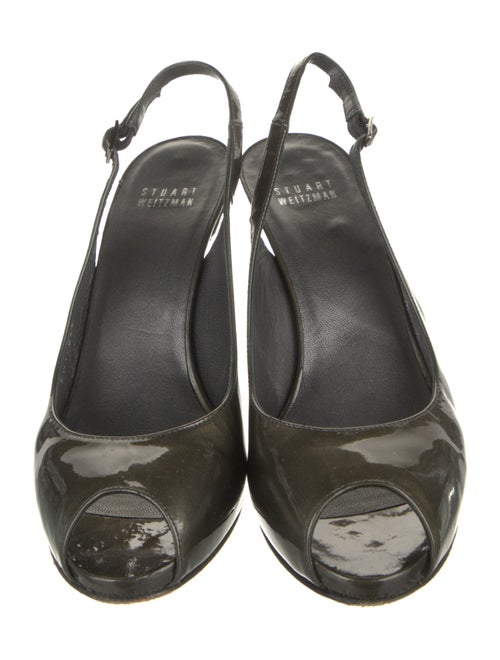 Stuart Weitzman Patent Leather Slingback Pumps