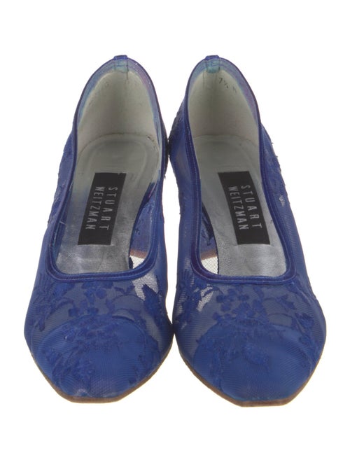 Stuart Weitzman Mesh Lace Pattern Pumps