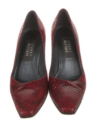 Stuart Weitzman Leather Animal Print Pumps
