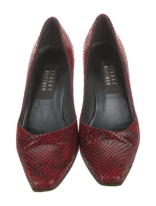 Stuart Weitzman Leather Animal Print Pumps