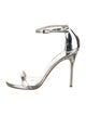 Stuart Weitzman Patent Leather Leather Trim Embellishment Sandals