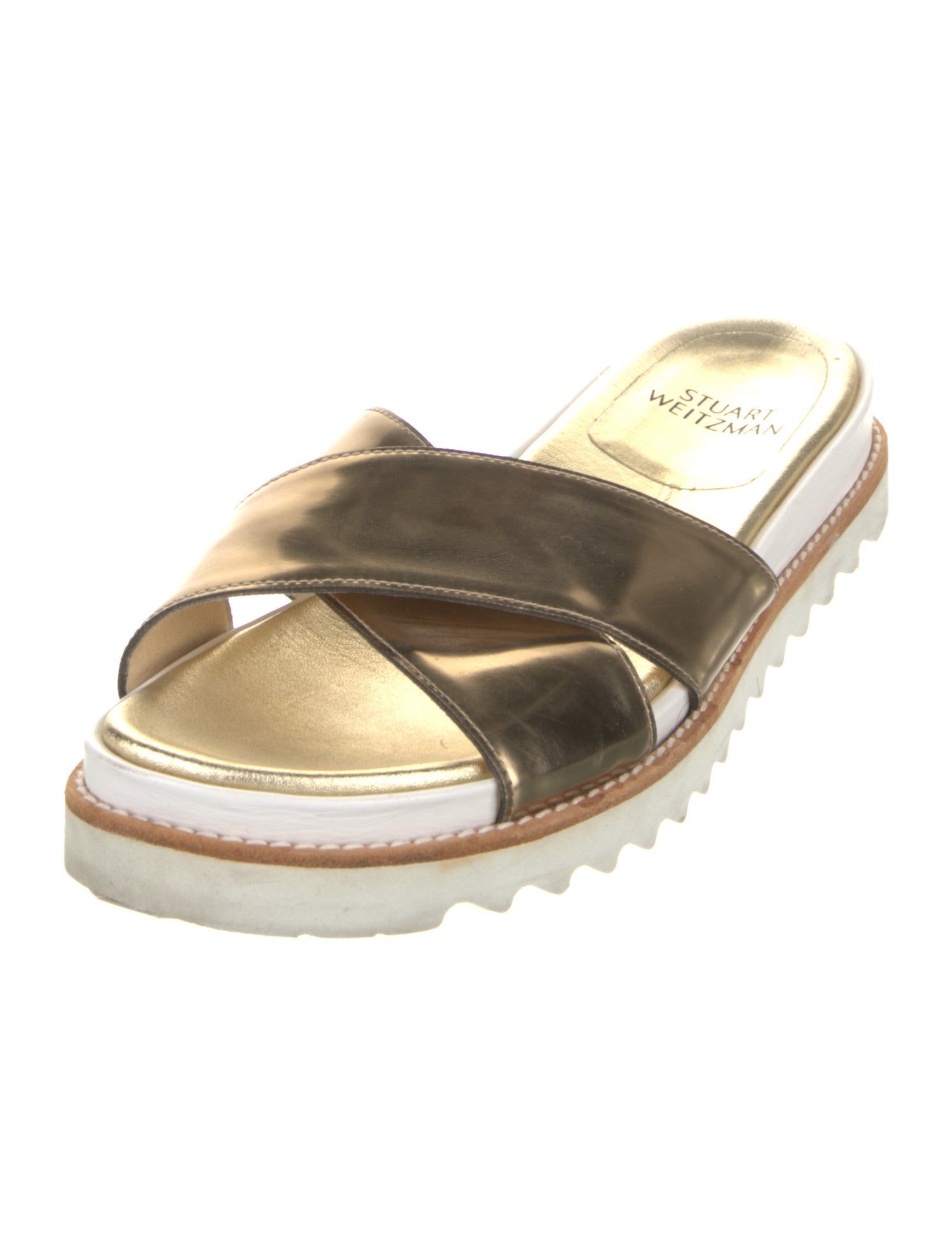 Stuart Weitzman Leather Slides