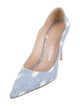 Stuart Weitzman Denim Printed Pumps