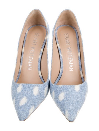 Stuart Weitzman Denim Printed Pumps