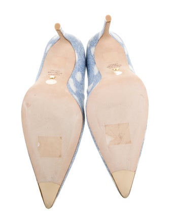 Stuart Weitzman Denim Printed Pumps