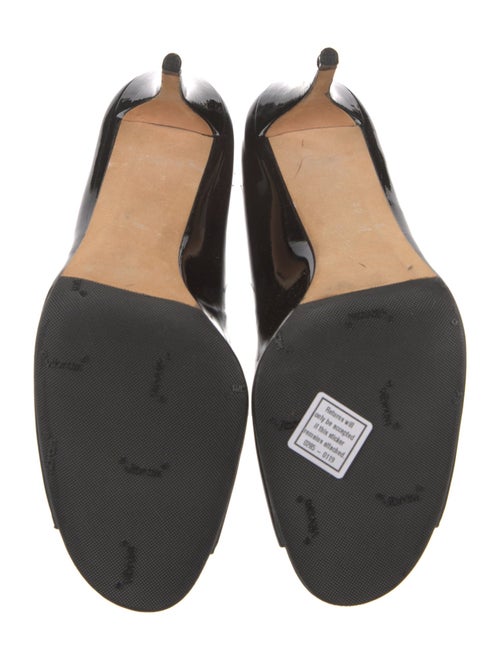 Stuart Weitzman Patent Leather Cutout Accent Pumps