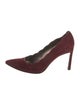 Stuart Weitzman Suede Scalloped Accent Pumps