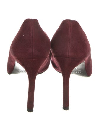 Stuart Weitzman Suede Scalloped Accent Pumps