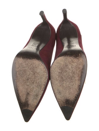 Stuart Weitzman Suede Scalloped Accent Pumps