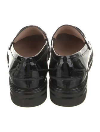 Stuart Weitzman Patent Leather Tassel Accents Loafers