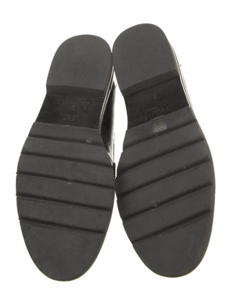 Stuart Weitzman Patent Leather Tassel Accents Loafers