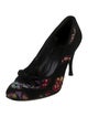 Stuart Weitzman Floral Print Bow Accents Pumps