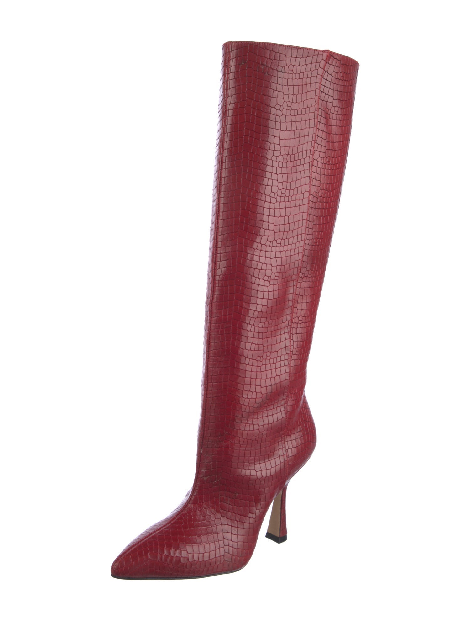 Stuart Weitzman Embossed Leather Boots