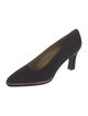 Stuart Weitzman Suede Leather Trim Embellishment Pumps