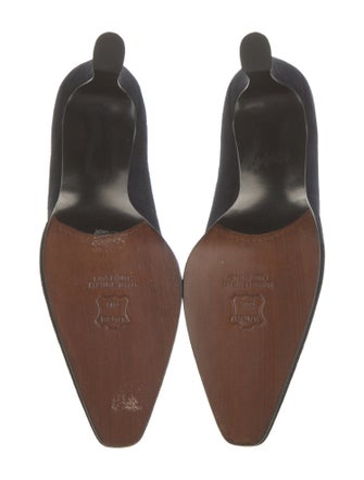 Stuart Weitzman Suede Leather Trim Embellishment Pumps