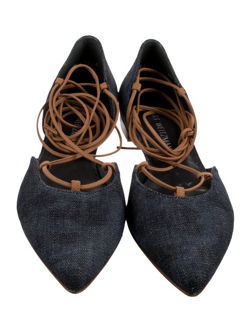 Stuart Weitzman Denim D'Orsay Flats