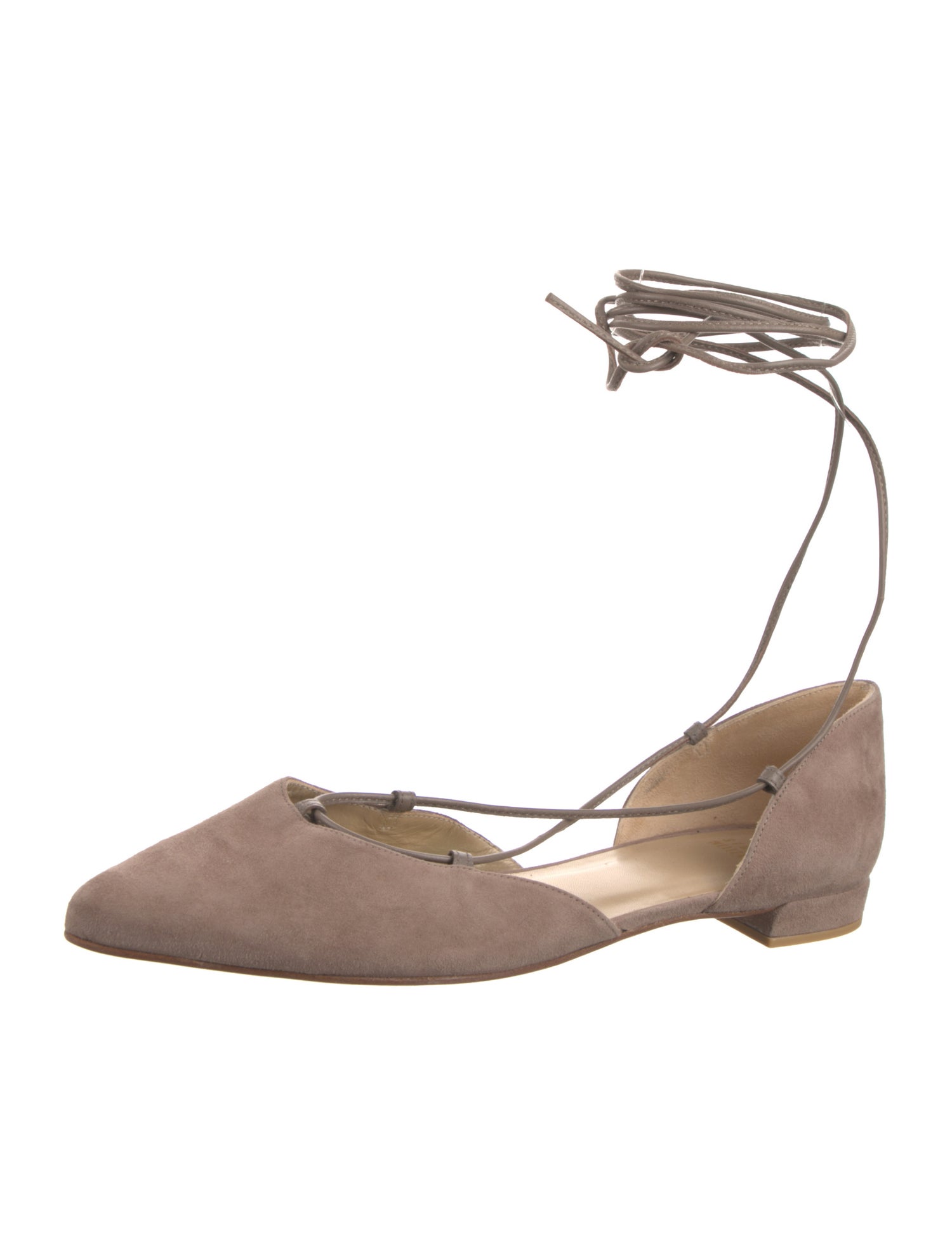 Stuart Weitzman Suede D'Orsay Flats