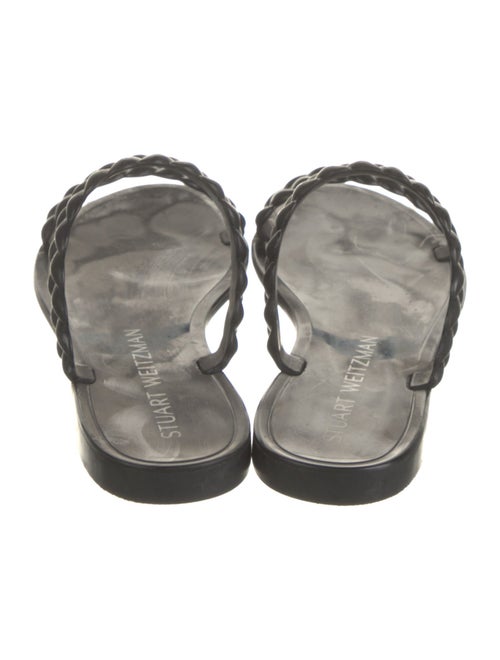 Stuart Weitzman Rubber Braided Accents Slides