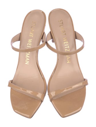 Stuart Weitzman Patent Leather Slides