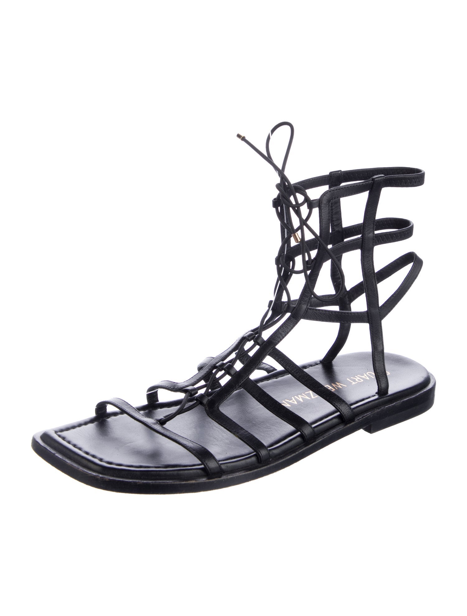 Stuart Weitzman Leather Gladiator Sandals
