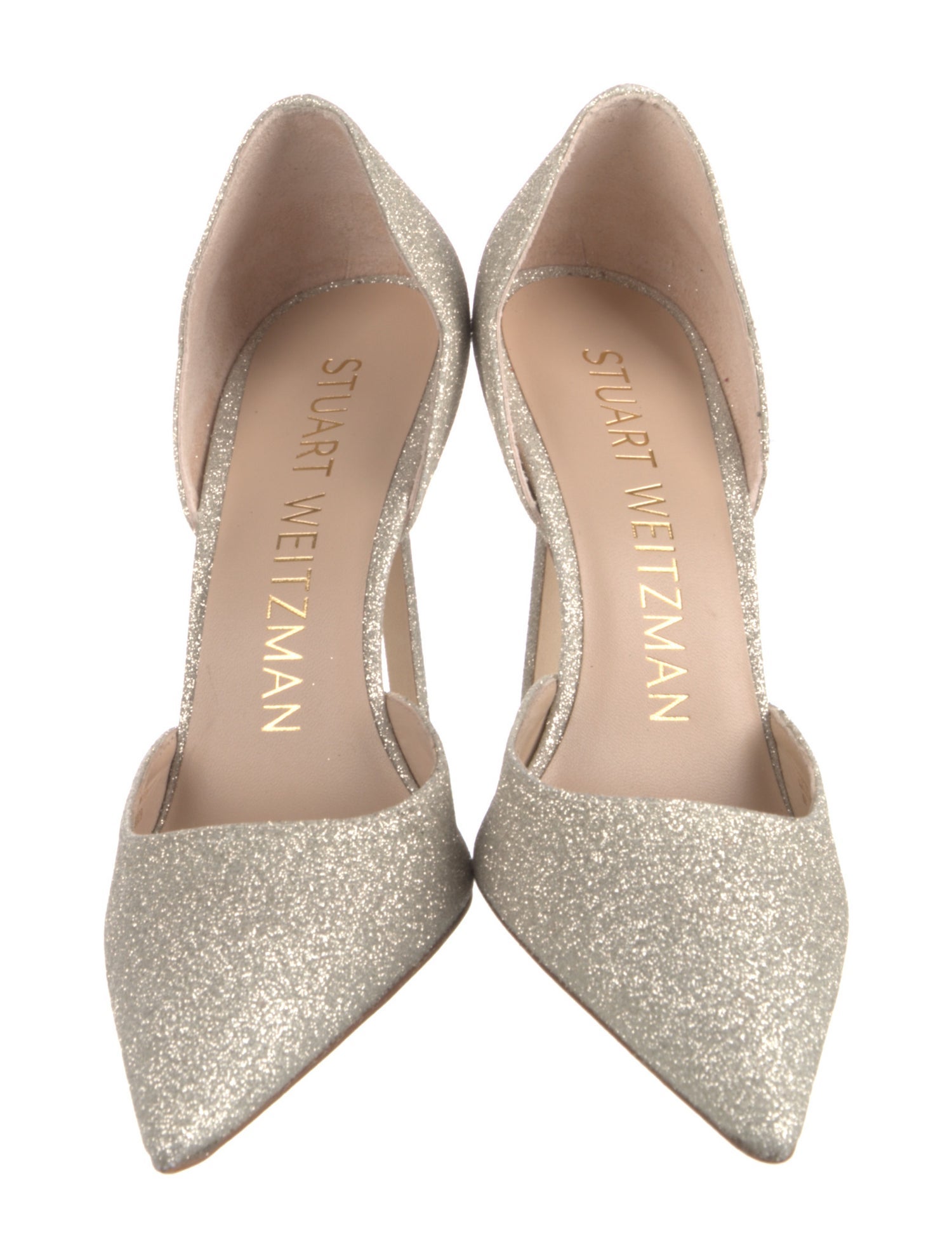 Stuart Weitzman Glitter Glitter Accents D'Orsay Pumps w/ Tags