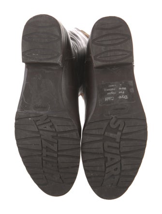 Stuart Weitzman Leather Animal Print Riding Boots