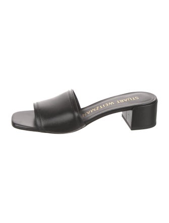 Stuart Weitzman Leather Slides
