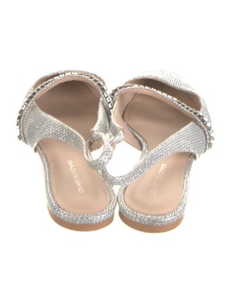 Stuart Weitzman Glitter Crystal Embellishments Slingback Flats