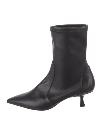 Stuart Weitzman Leather Sock Boots