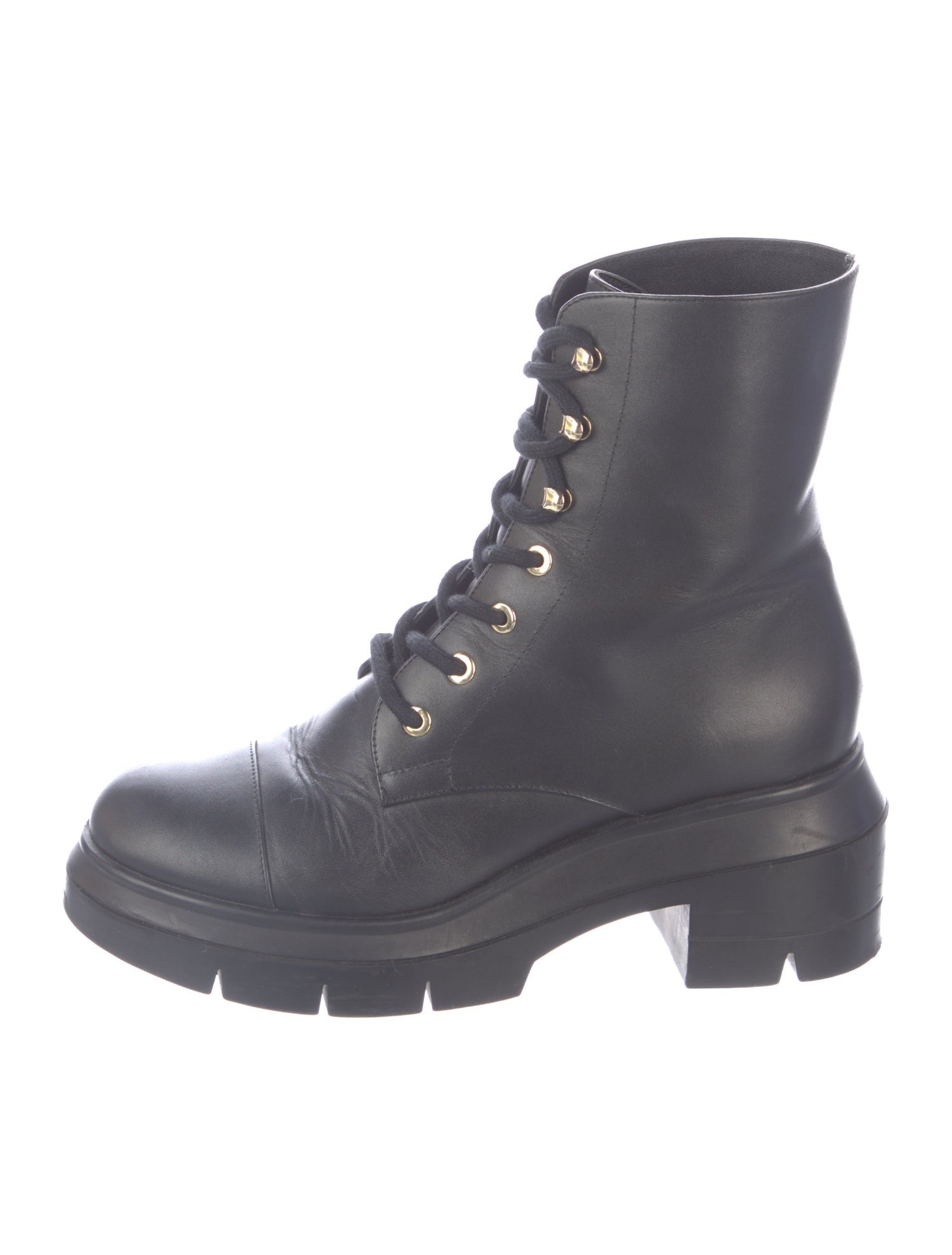 Stuart Weitzman Leather Combat Boots