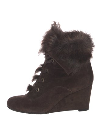 Stuart Weitzman Suede Lace-Up Boots